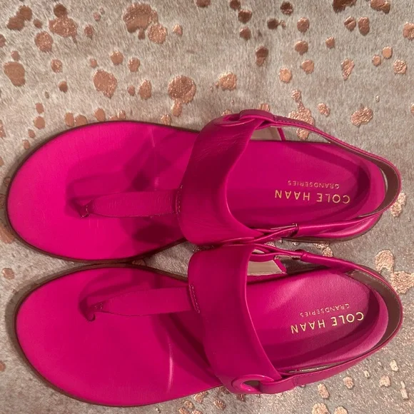 NWOT Cole Haan Pink  leather Women's Sandals - Picture 9 of 9